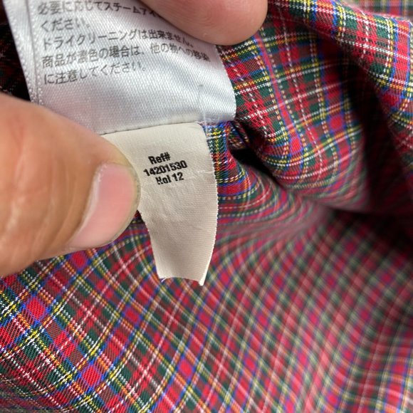 Eddie Bauer Shirt Men XXL Red Plaid Button Up Wrinkle Resistant Classic Fit Polo - Picture 6 of 10